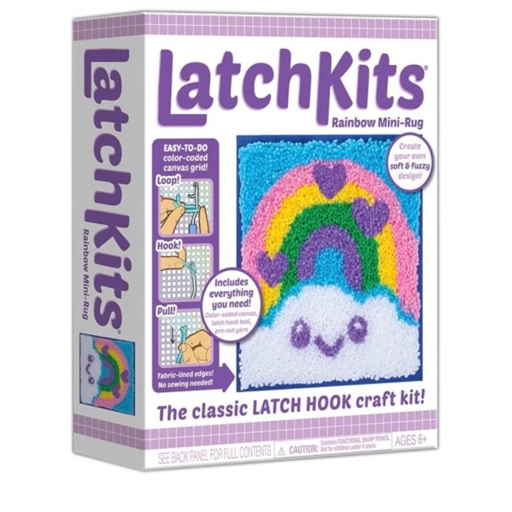 LatchKits Rainbow Mini-Rug Craft Kit